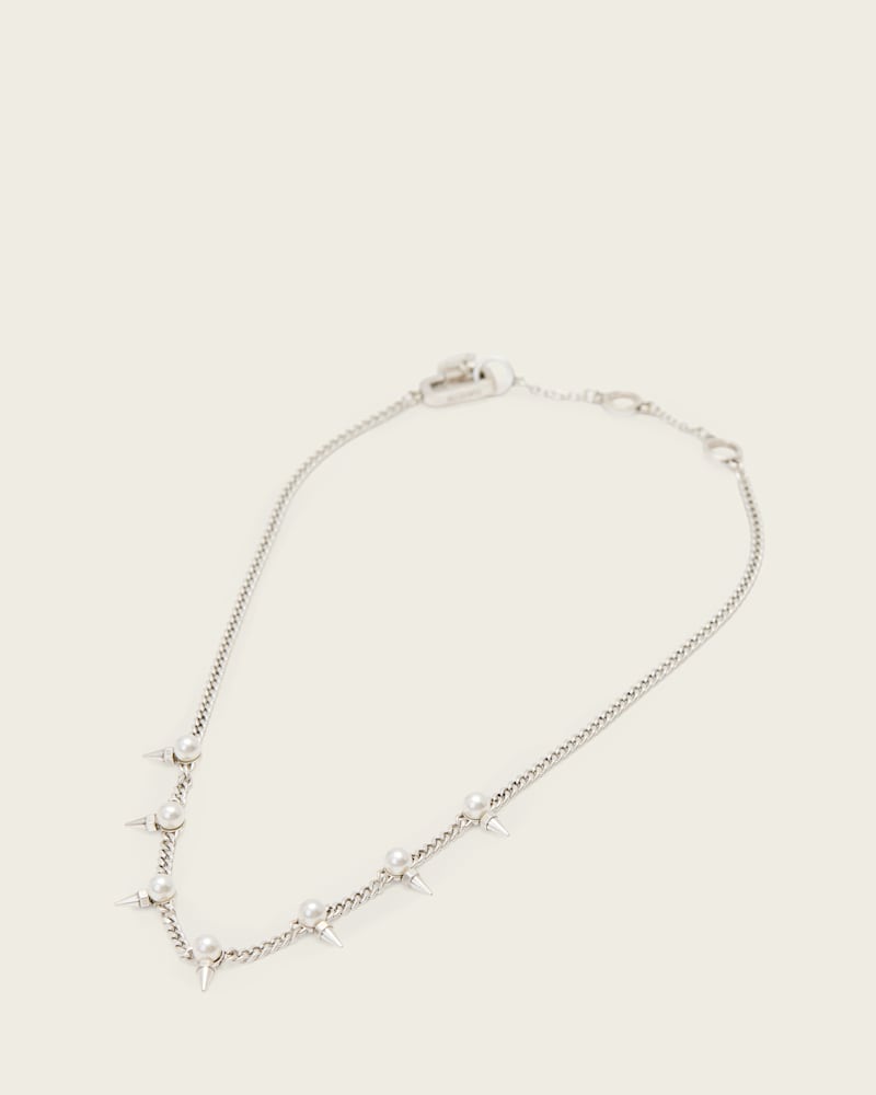 Rue Spiked Pearl Chain Necklace