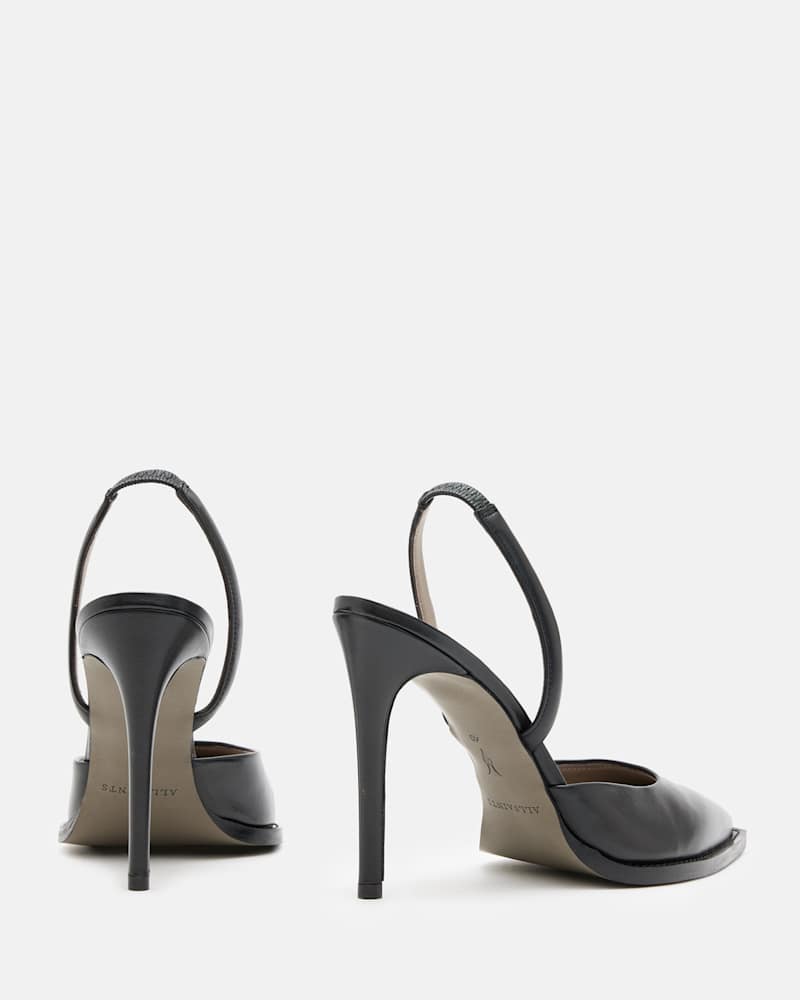 Lily Leather Slingback Heels