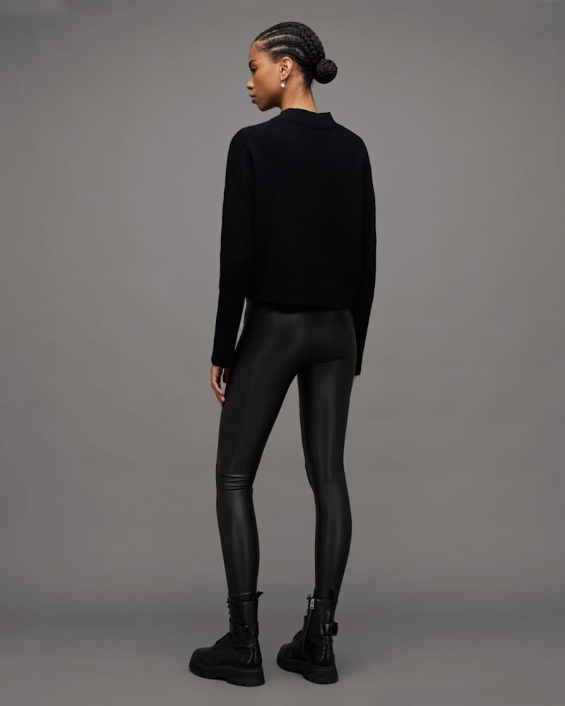 Cora High-Rise Skinny Fit Faux Leggings
