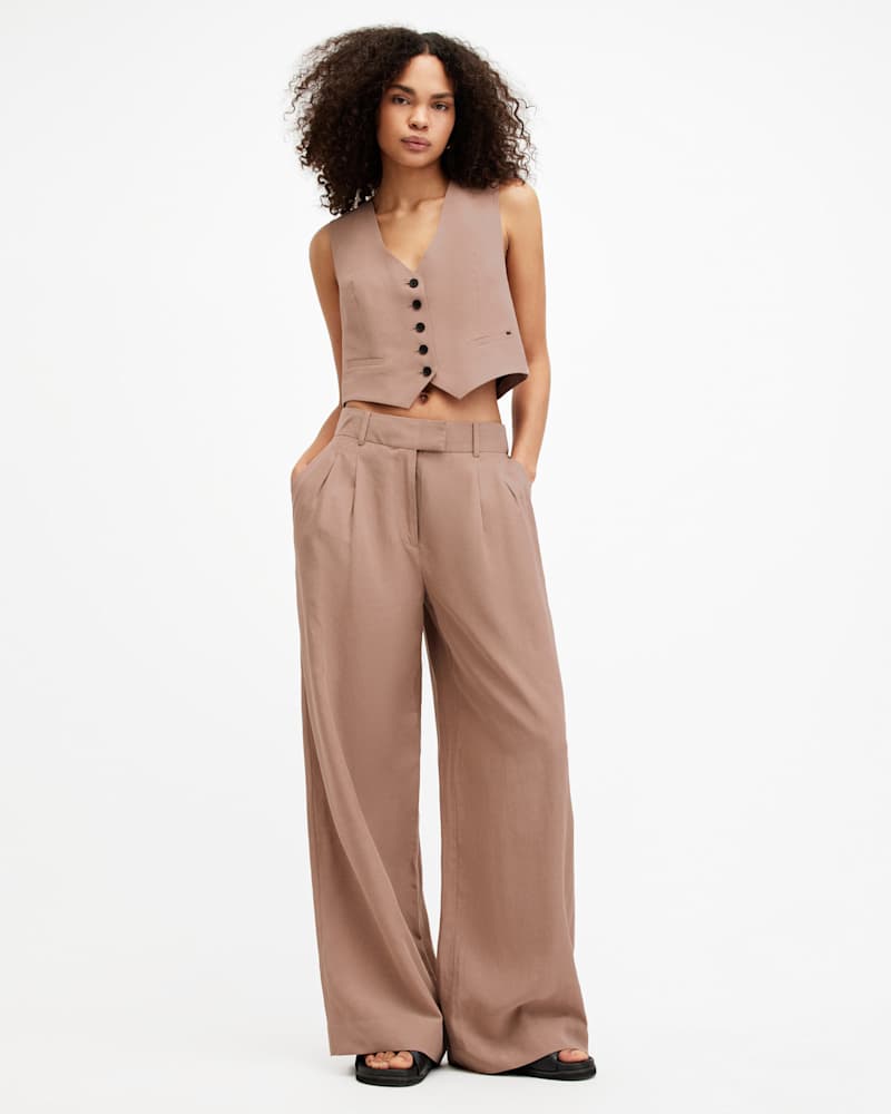 Deri Lyn Linen Blend Waistcoat
