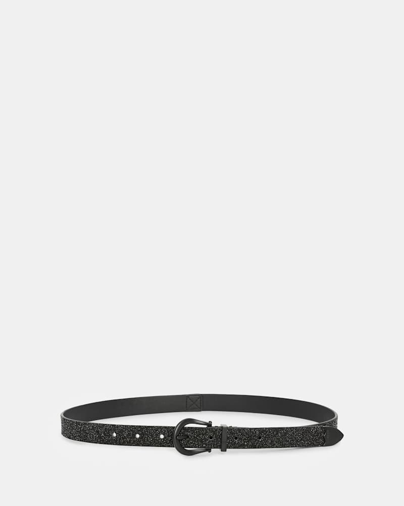 Luna Sparkle Skinny Leather Western Belt