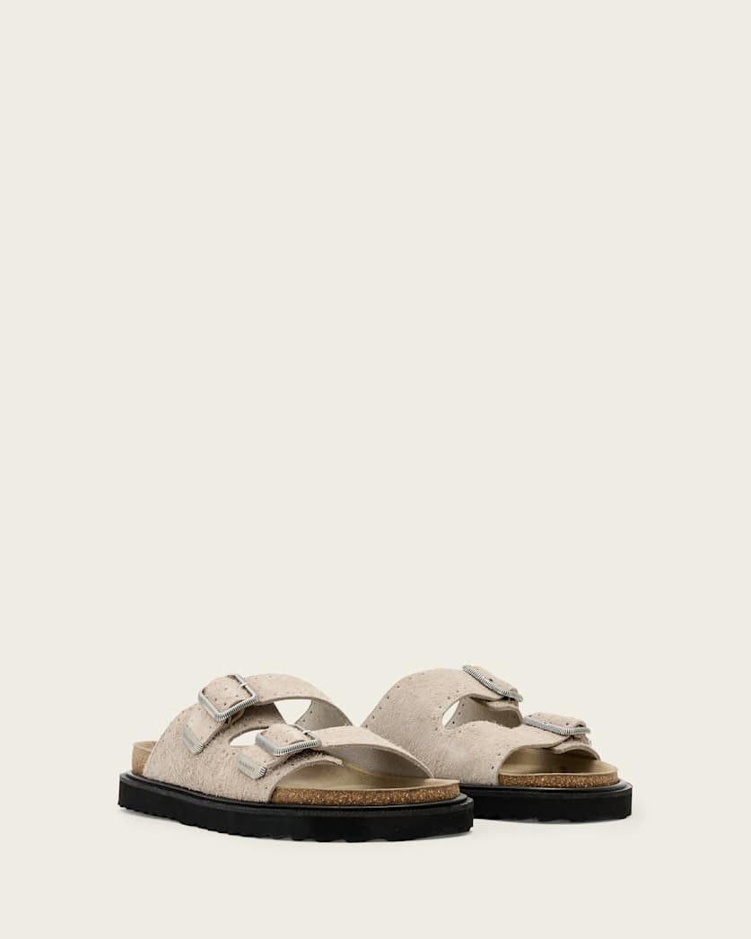 Randal Buckled Suede Sandals