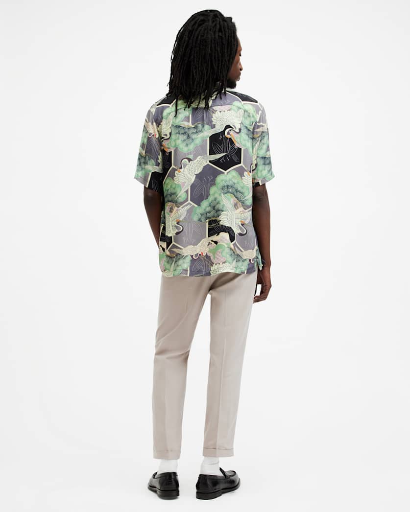 Tallis Slim Fit Cropped Tapered Trousers