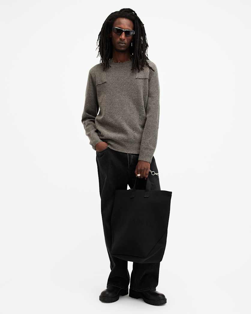 Pointer Crew Neck Distressed Jumper