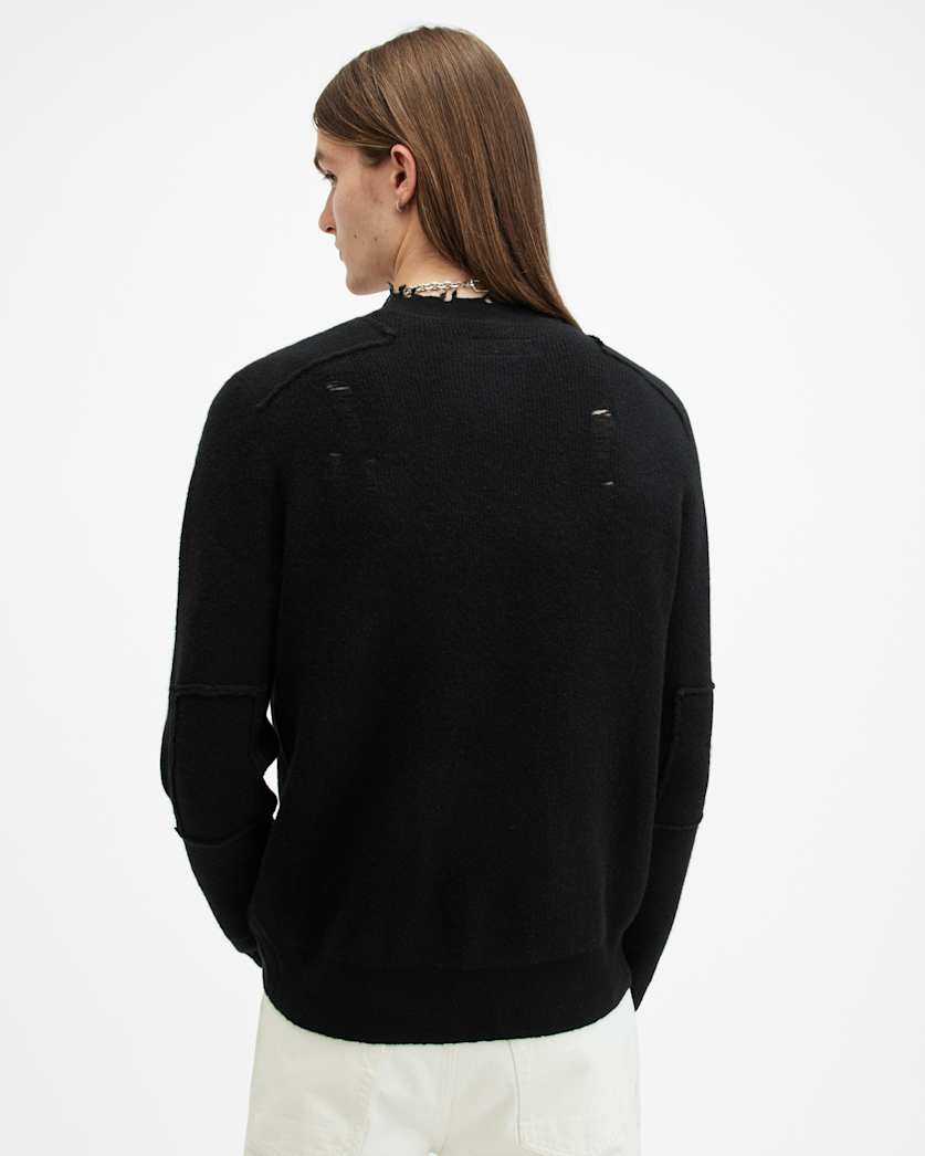 Pointer Crew Neck Distressed Jumper