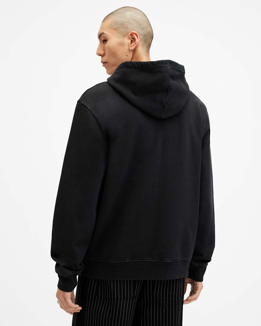 Bones Textured Logo Relaxed Fit Hoodie