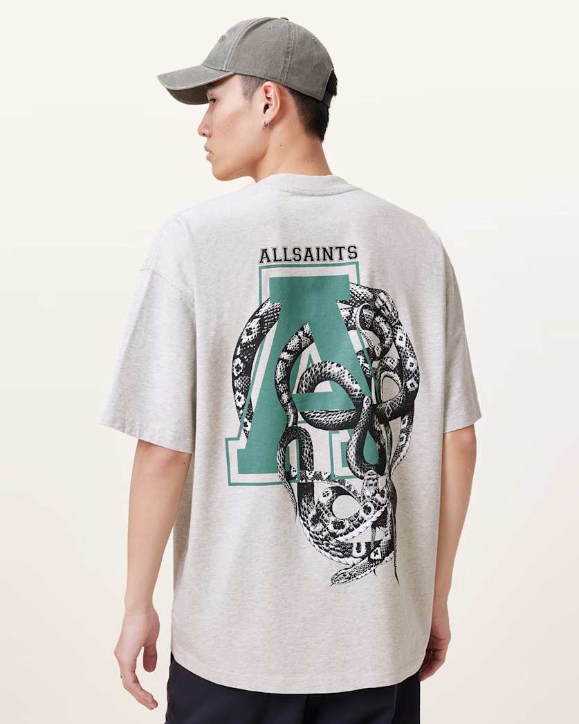 Caduceus Oversized Graphic Printed T-Shirt