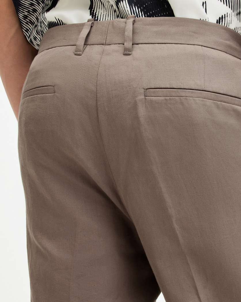 Cross Tallis Linen Blend Slim Trousers