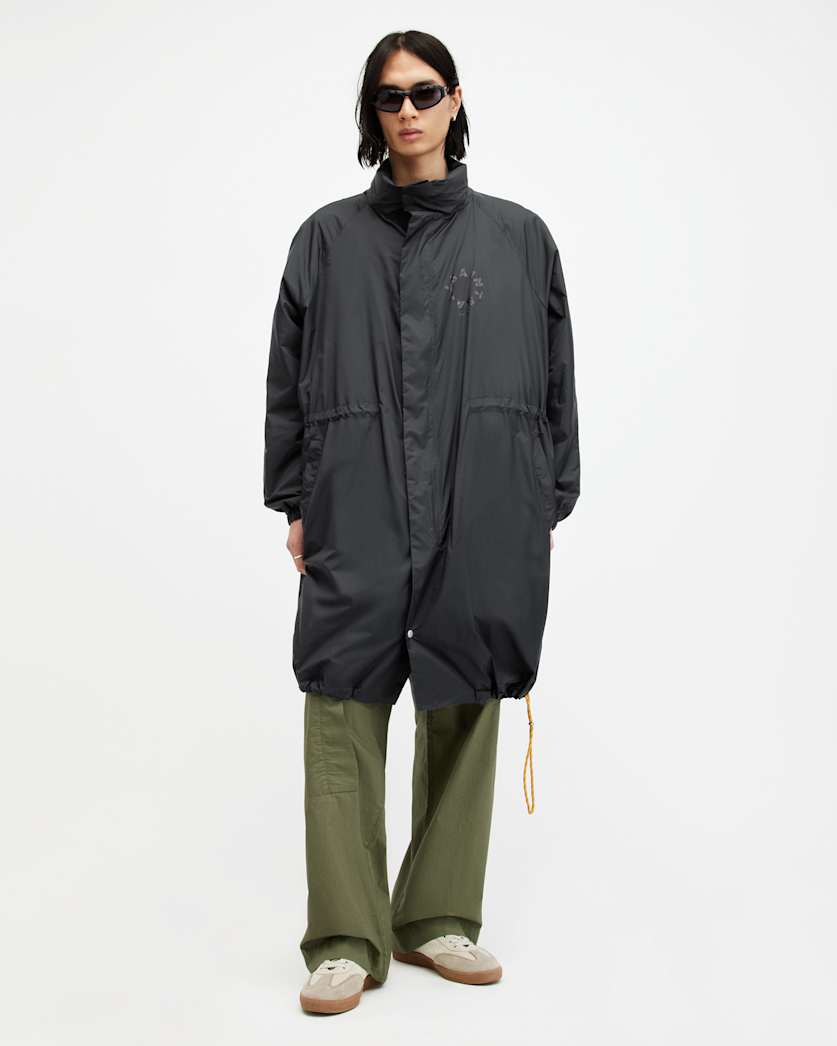 Tierra Lightweight Logo Print Parka Coat