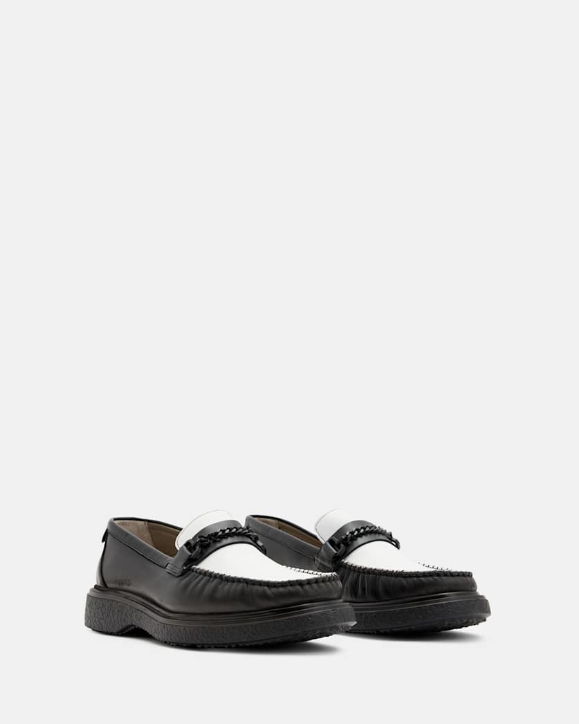 Gibbs Leather Chain Loafers Shoes
