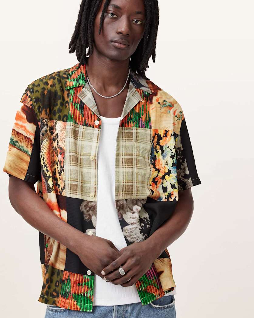 Patche Printed Relaxed Fit Shirt