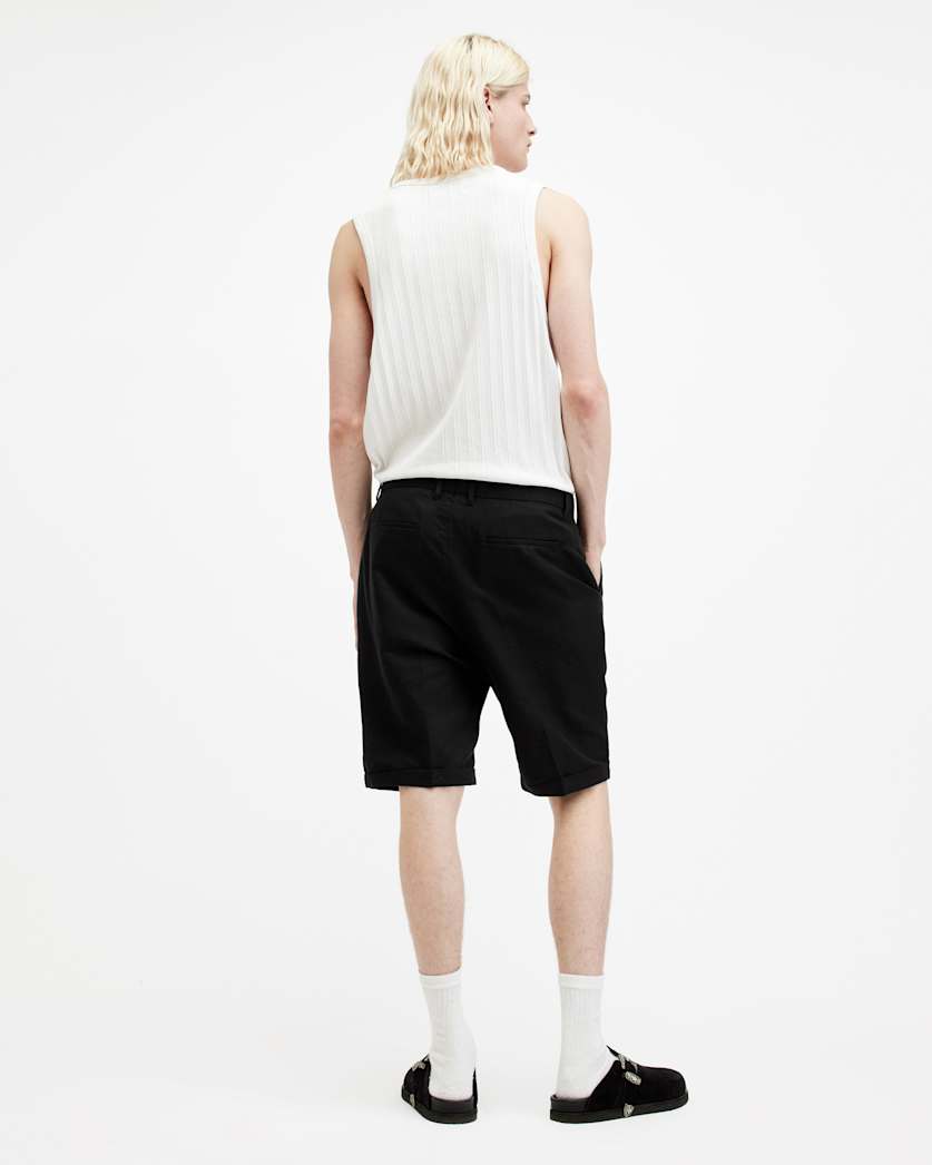 Ora Tallis Linen Blend Slim Fit Shorts
