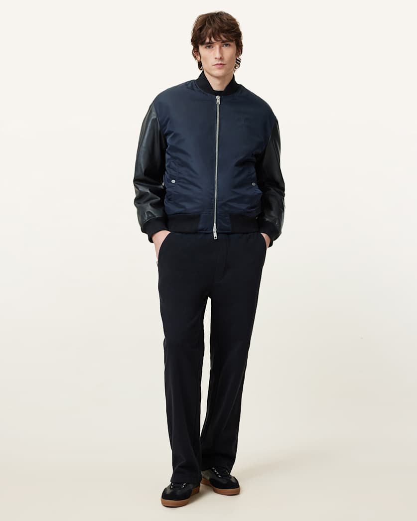 Myler Leather Sleeve Bomber