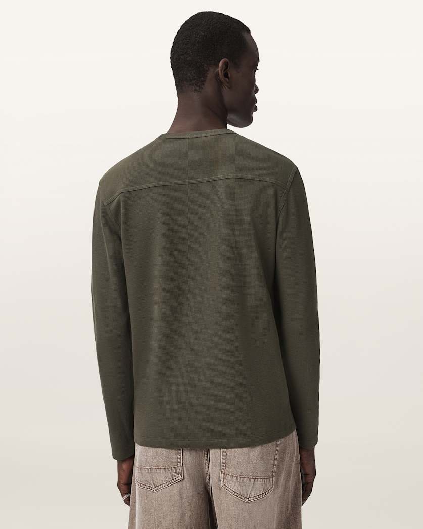 Ellis Waffle Texture Long Sleeve Crew
