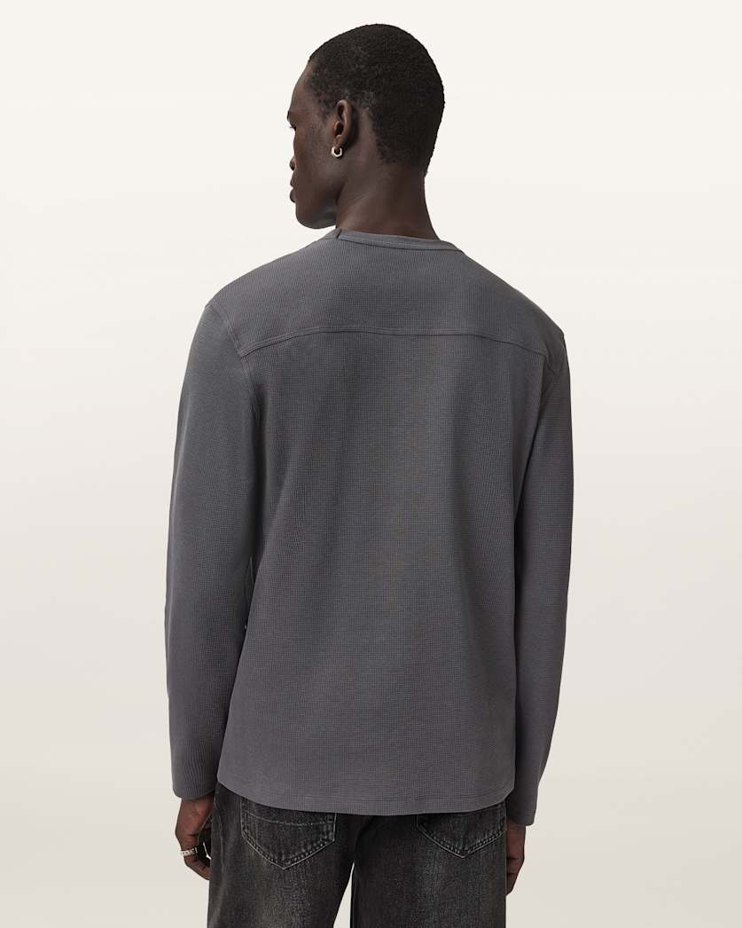 Ellis Waffle Texture Long Sleeve Crew