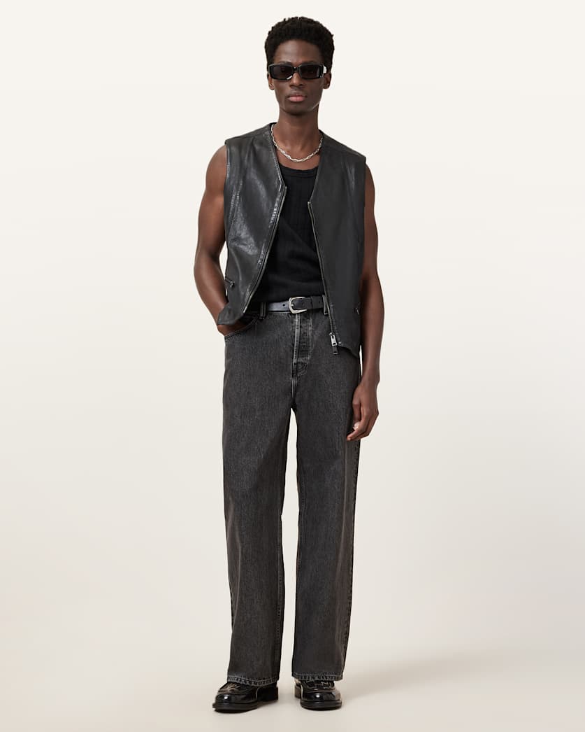 Davies Leather Waistcoat