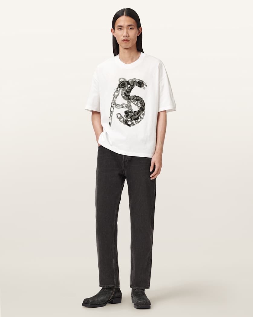 Scale Cropped Graphic T-Shirt