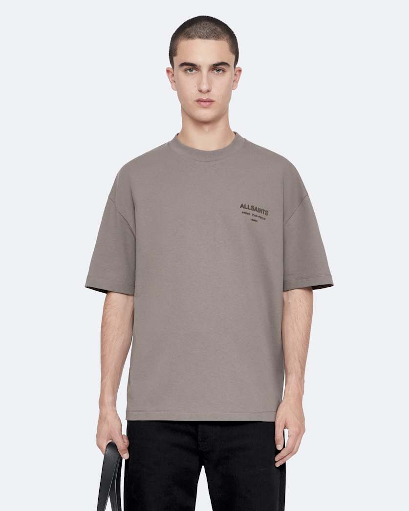 Flocked-logo oversized cotton T-shirt