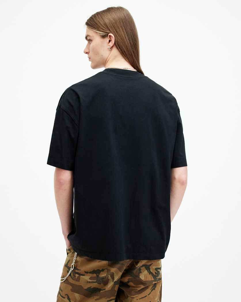 Below Logo Printed Oversized T-Shirt