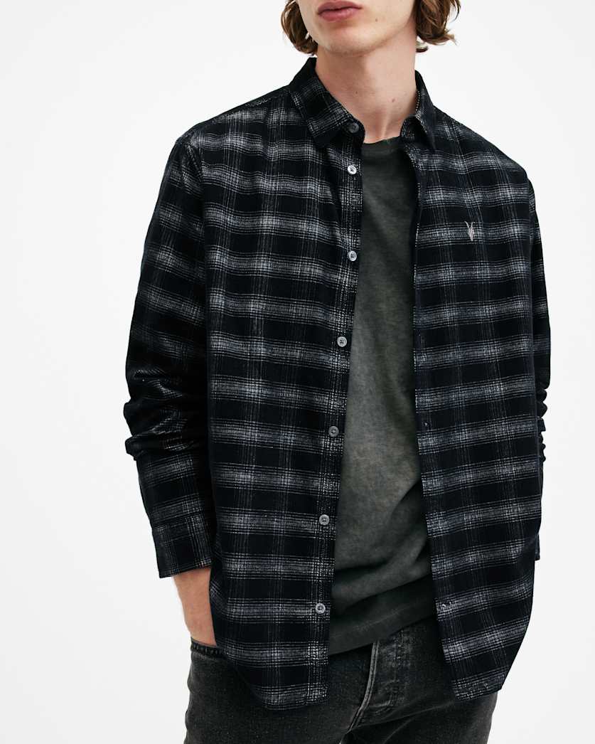 Kink Corduroy Checked Relaxed Fit Shirt