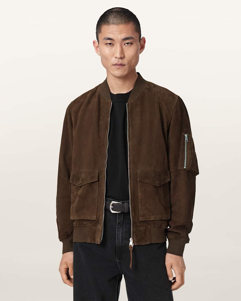 Rokko Relaxed Suede Bomber Jacket