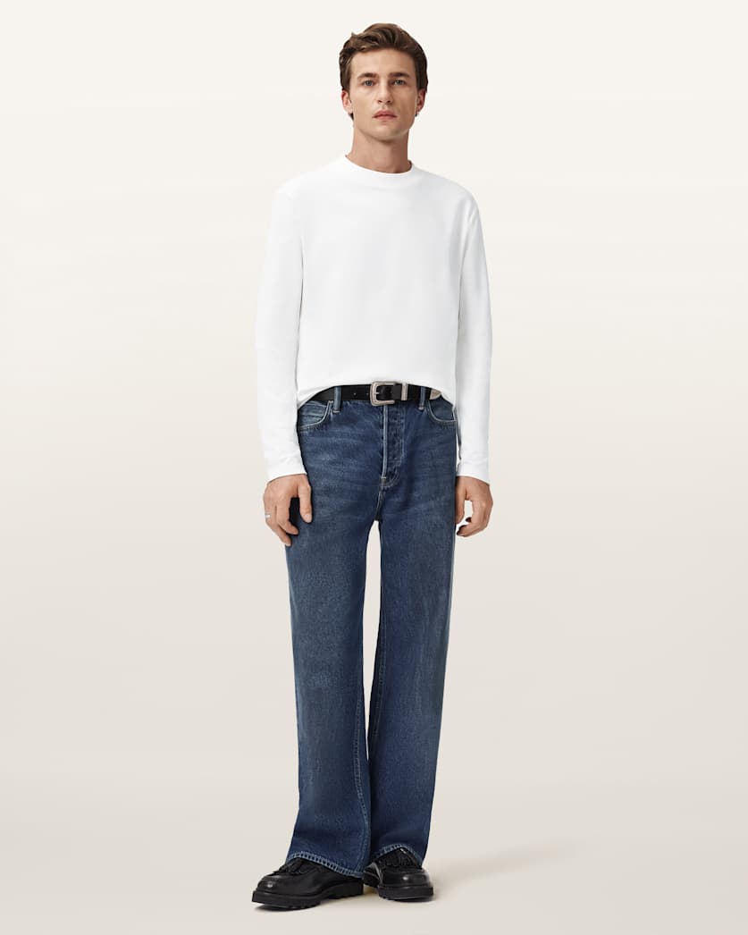 Nero Mock Neck Relaxed Fit T-Shirt