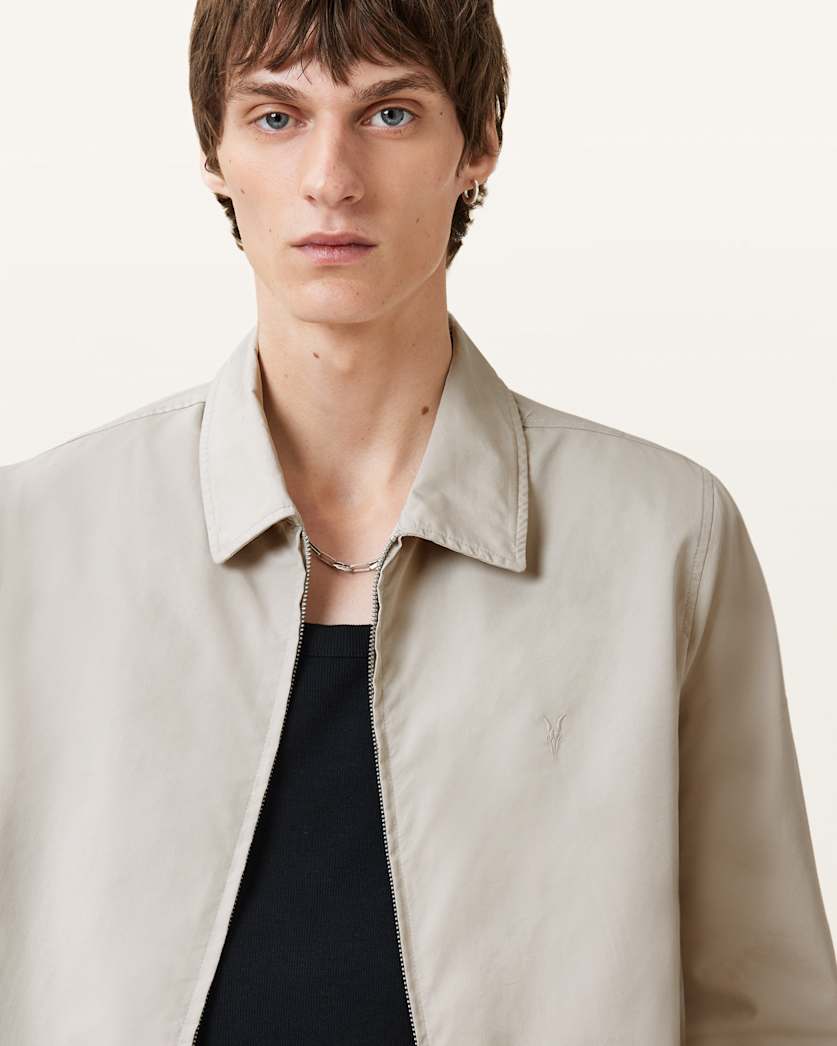 Trey Taupe Ramskull Pointed Collar Jacket