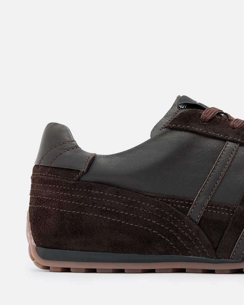 Liam Leather And Suede Low-Top Trainers