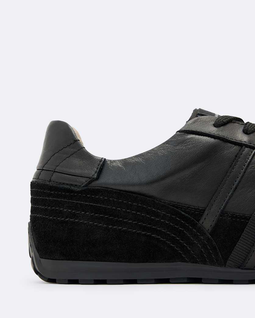 Liam Leather And Suede Low-Top Trainers