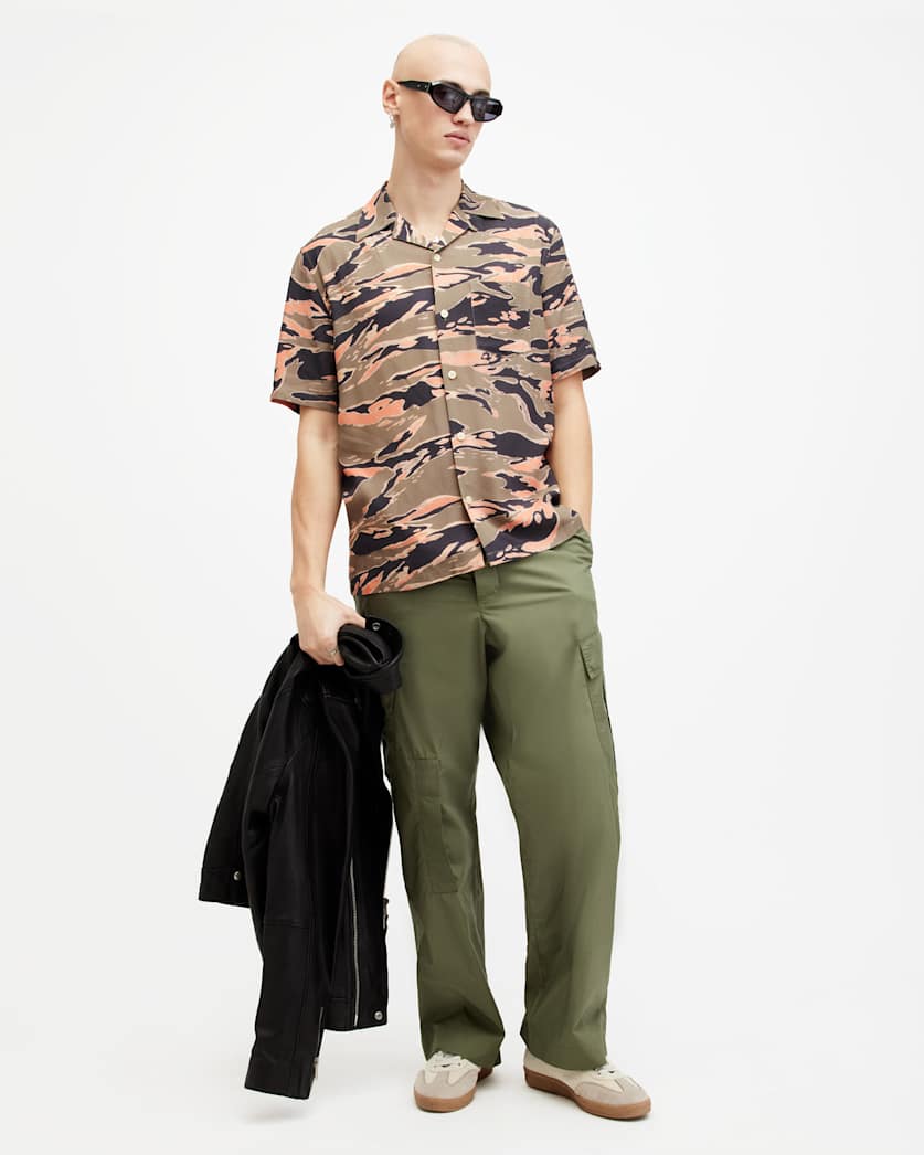 Solar Camouflage Print Relaxed Fit Shirt