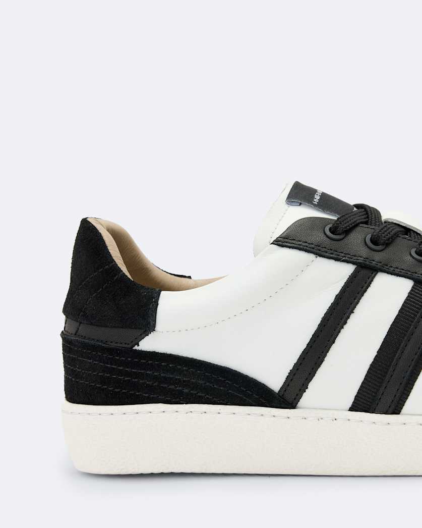 Sheer Contrast Leather Trainers