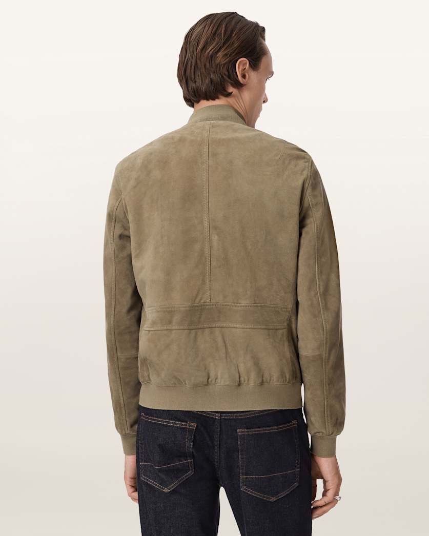 Morten Relaxed Fit Suede Bomber Jacket