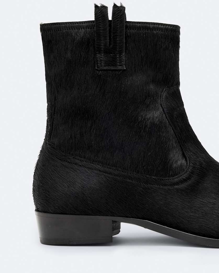 Hiro Calf Hair Zip-Up Boots