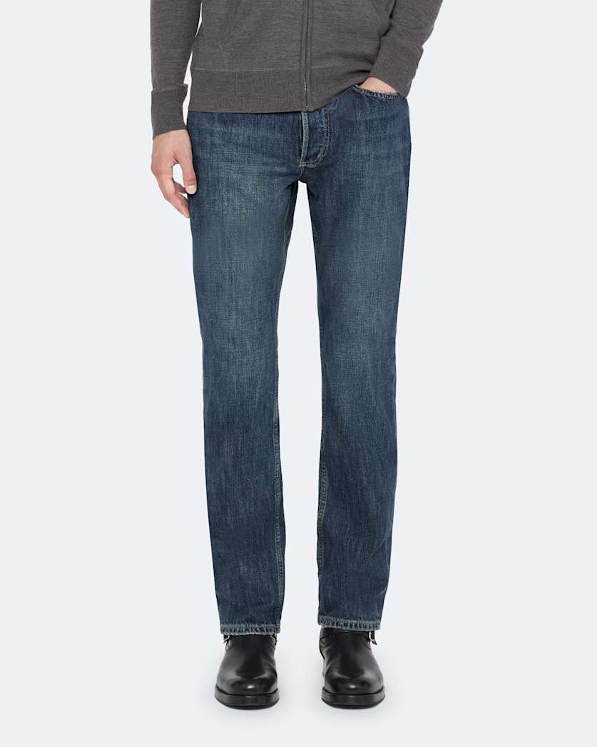 Slim-Fit Straight-Leg Jeans