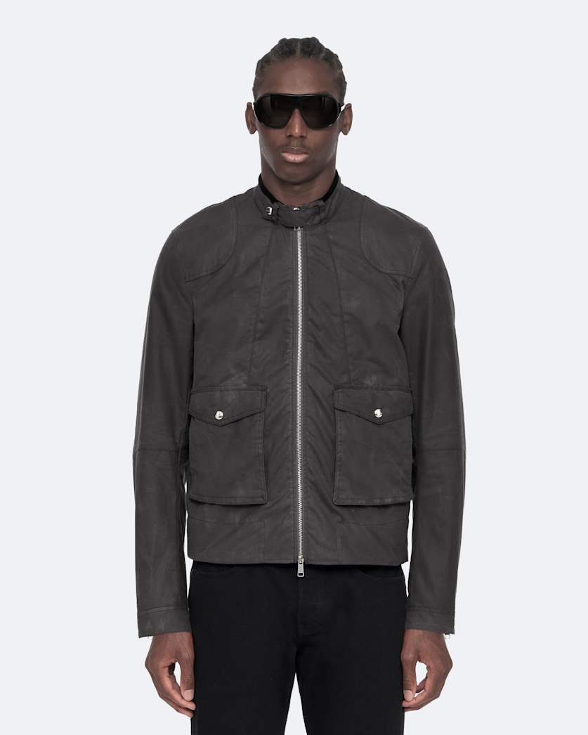 Kirk Waxed Cotton Racer Jacket
