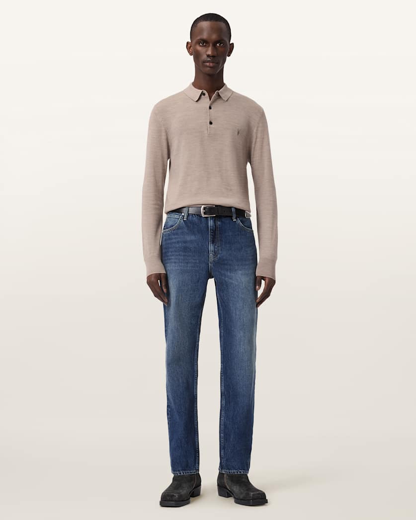 Mode Merino Long Sleeve Polo Shirt