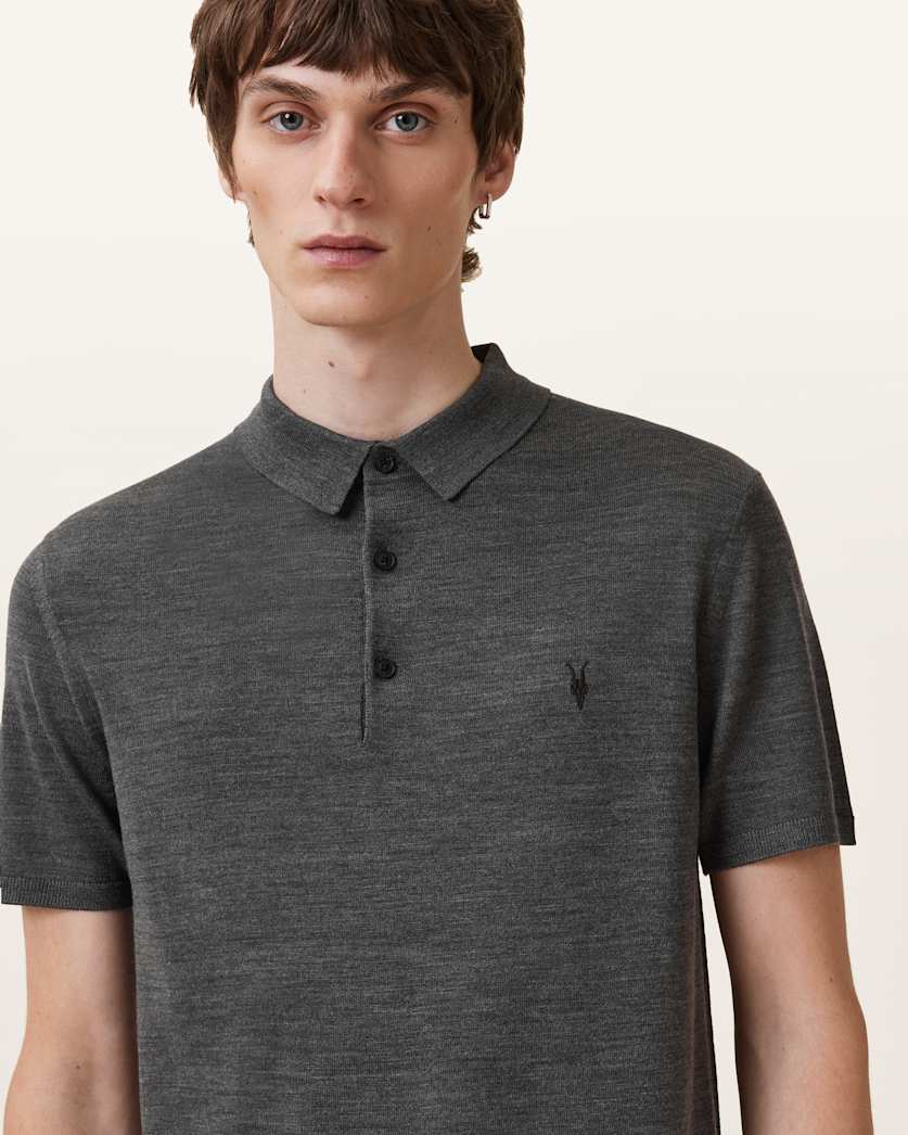 Mode Merino Short Sleeve Ramskull Polo Shirt
