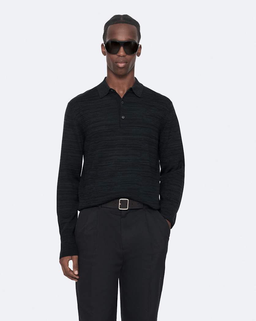 Beton Merino Wool Knitted Polo Shirt