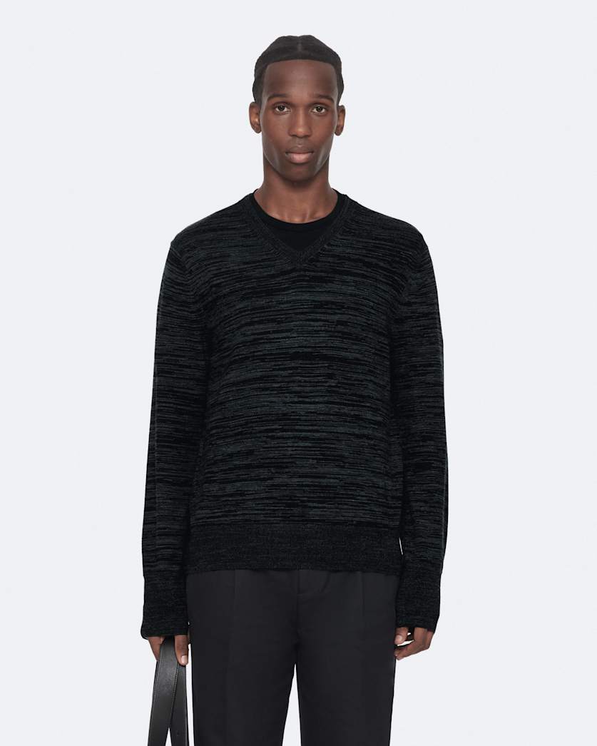 V-neck merino wool jumper