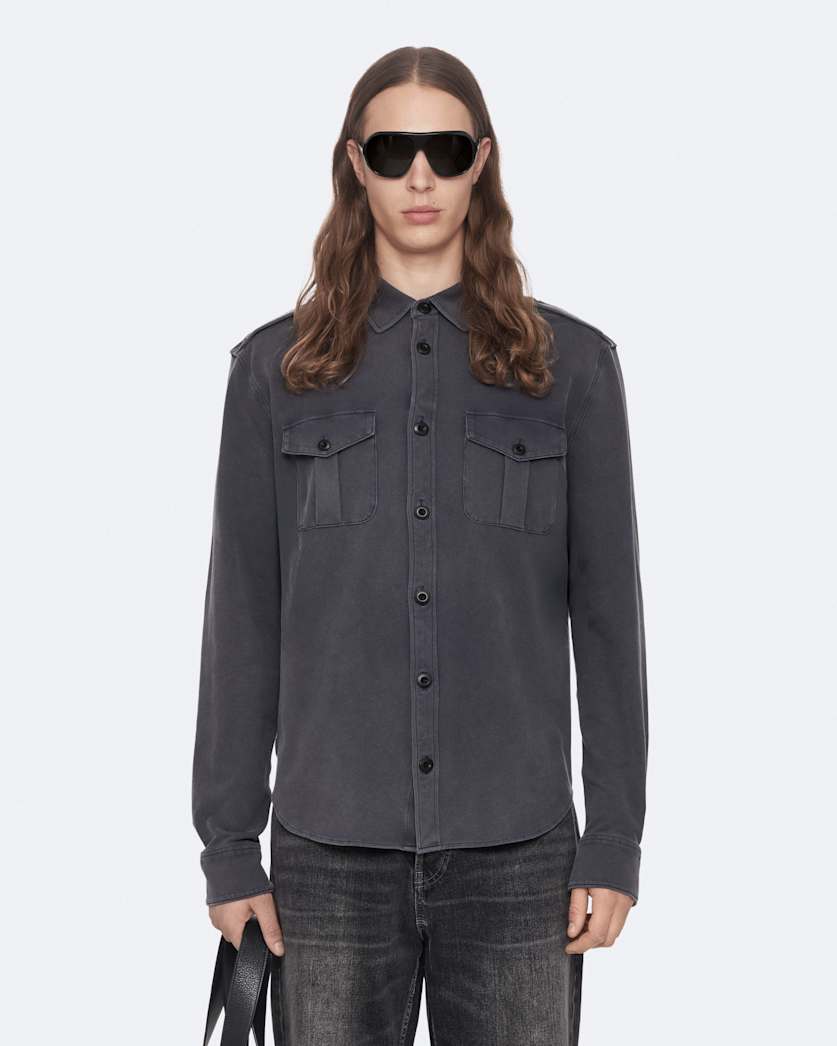 Regular-fit military shirt