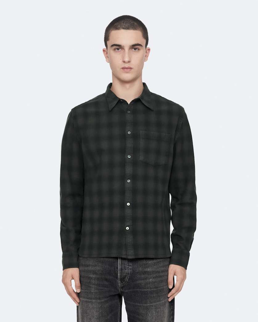 Regular-fit printed check shirt