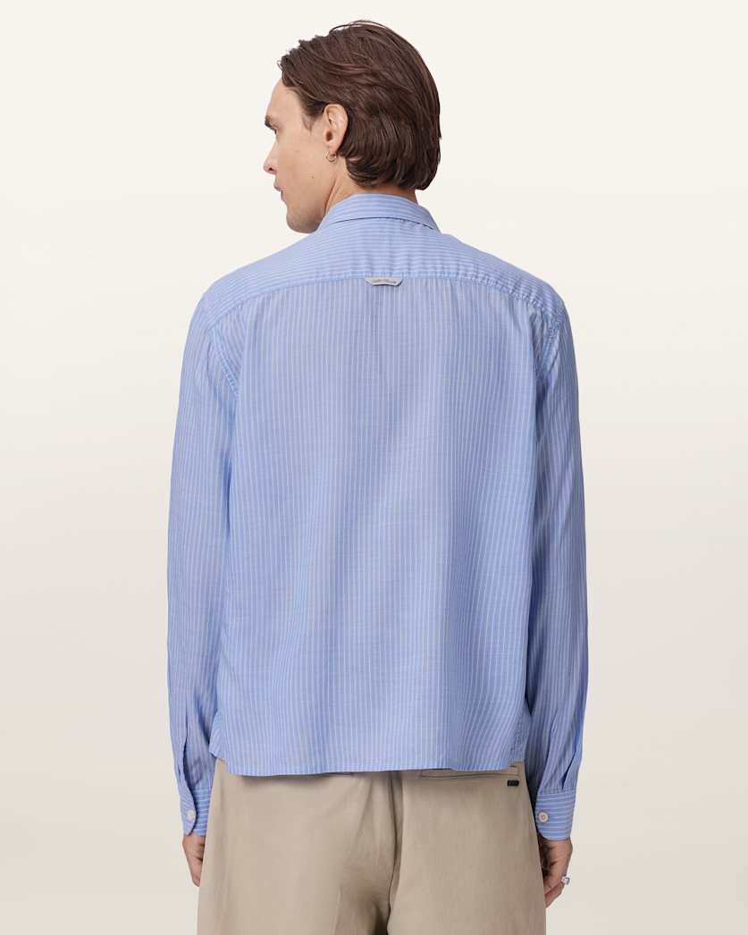 Furrow Long Sleeve Boxy Striped Shirt