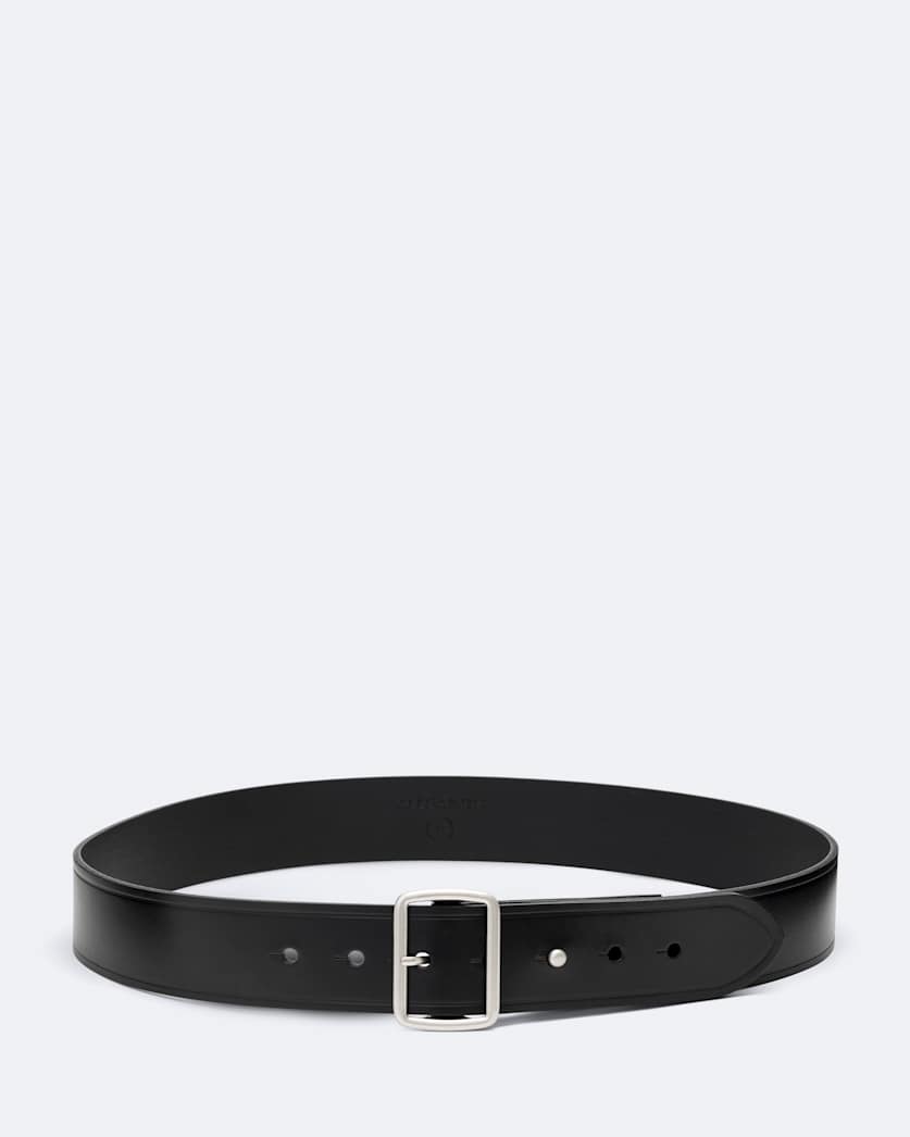 George Collar-Stud Leather Belt