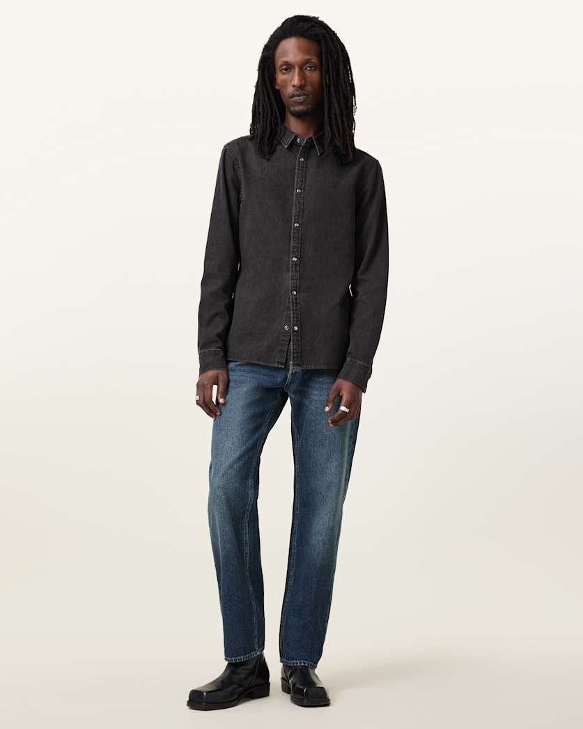 Gleason Press Stud Ramskull Denim Shirt