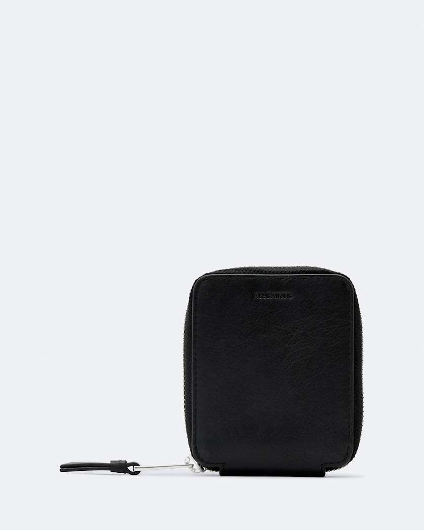 Leather zip wallet