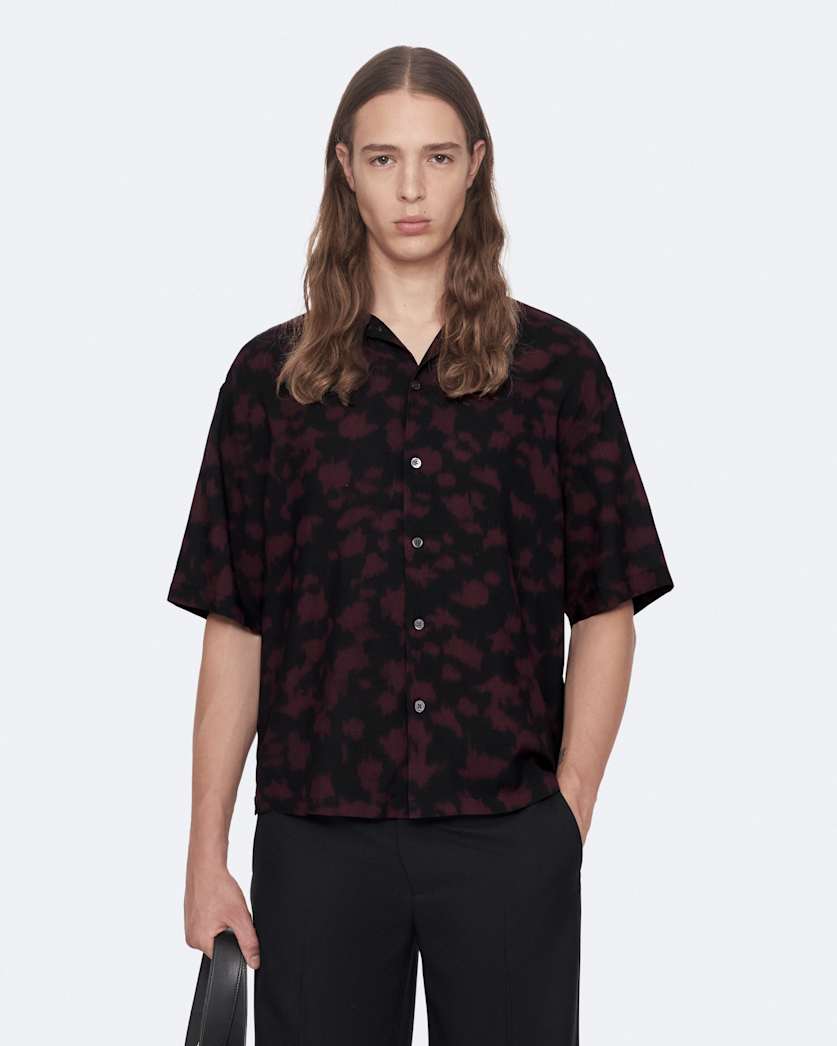 Leo Oversized Viscose Leopard Print Shirt
