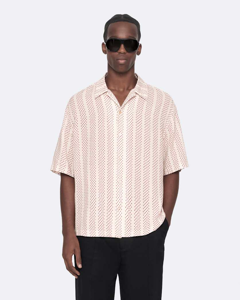 Polka-dot short sleeve shirt