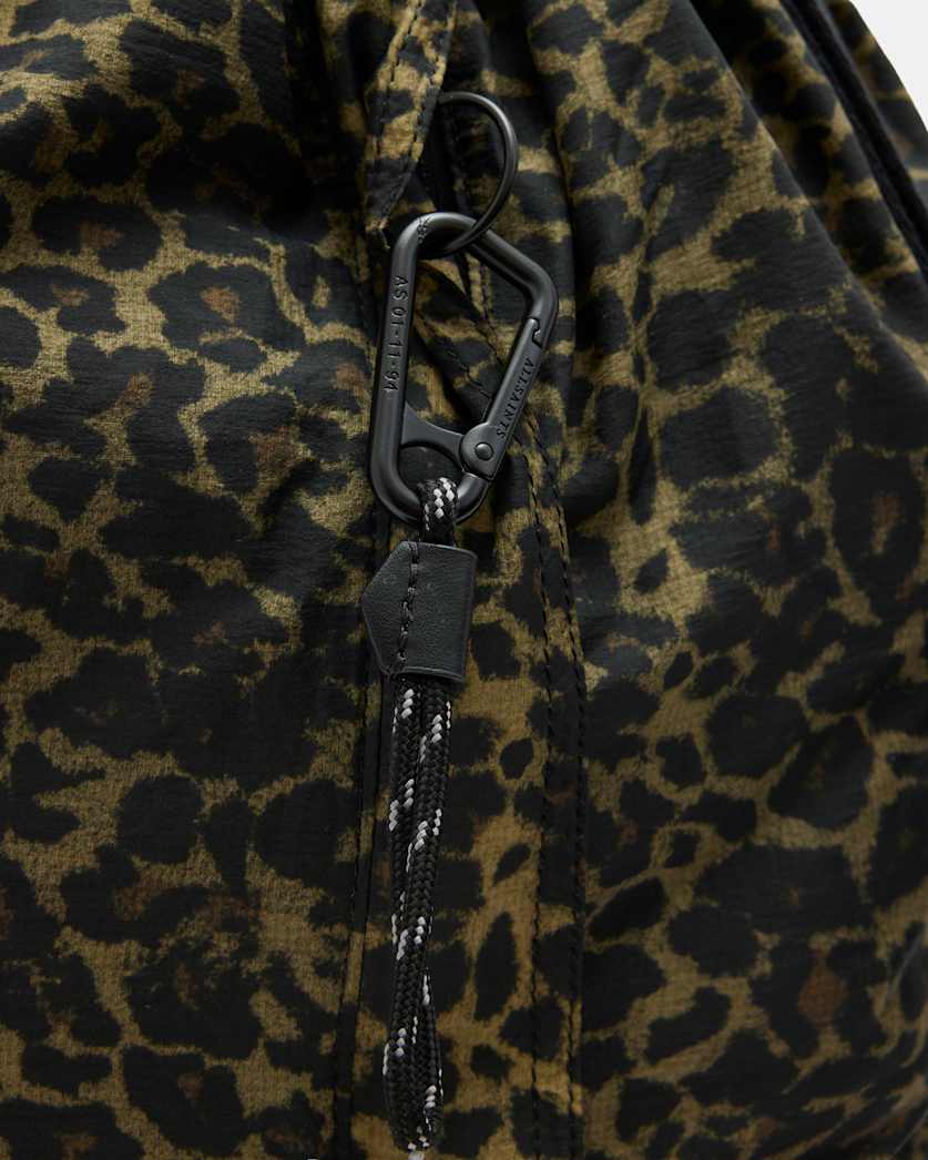Kaito Leopard Print Duffle Sling Bag