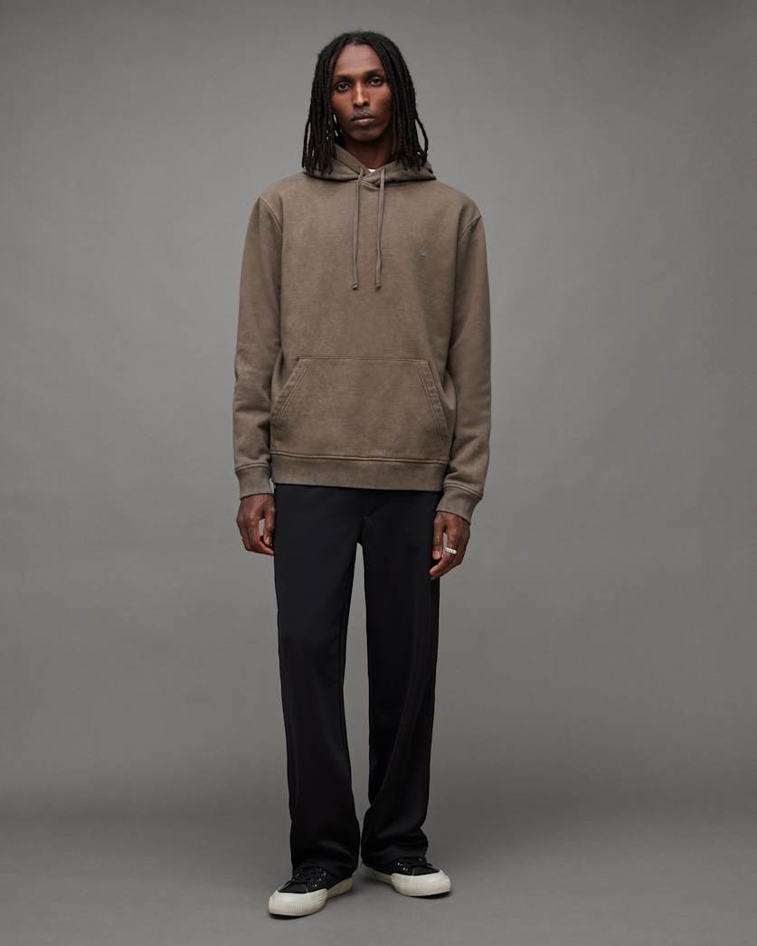 Saka Mottled Wash Ramskull Hoodie