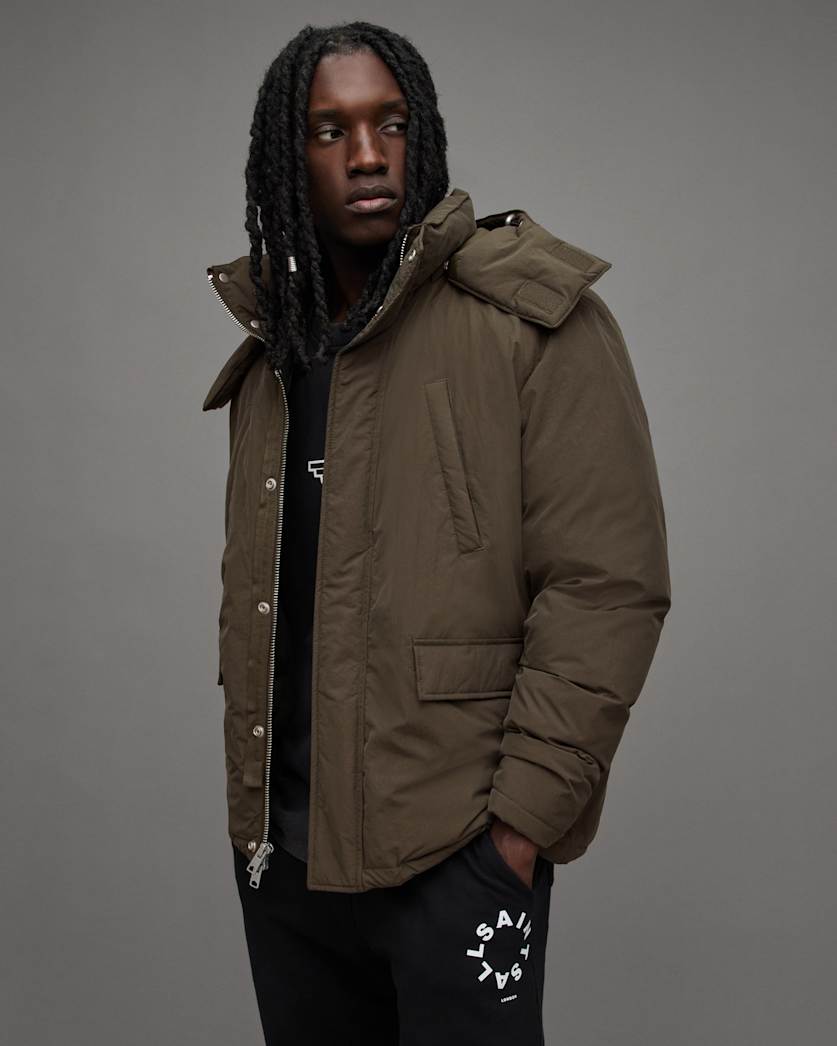 Chalk Hooded Relaxed Fit Jacket